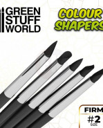 Silikónové štetce, sochárske štetce - veľkosť 2 (Colour Shapers Brushes SIZE 2 - BLACK FIRM)